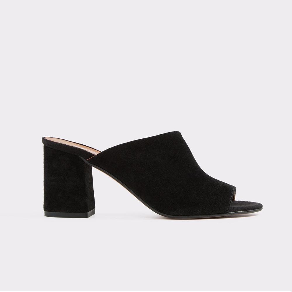 Brand new black ALDO mules, size 8.5 US